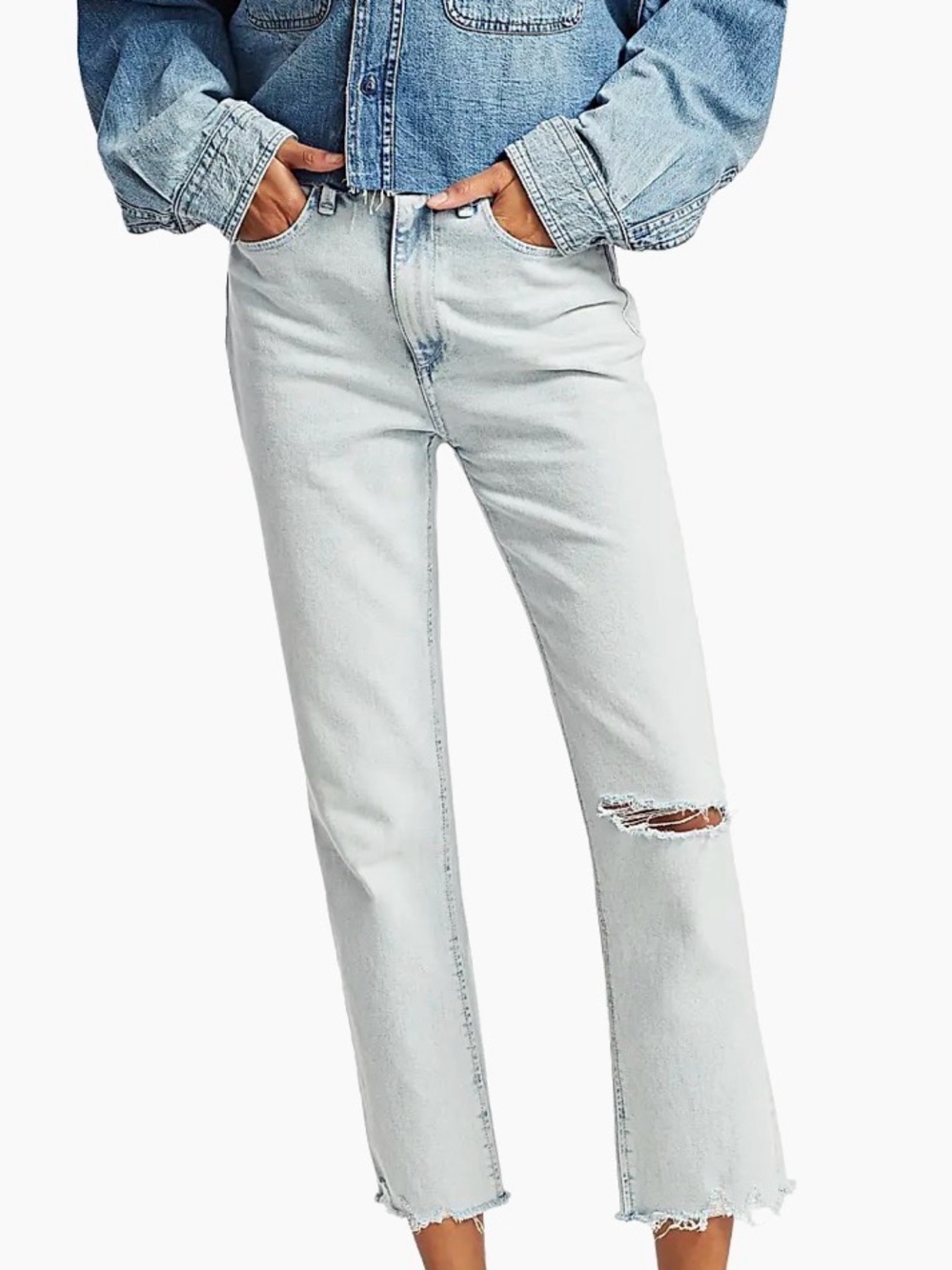 R13 Light Wash Oversized Denim Jacket - Picture 3 of 11